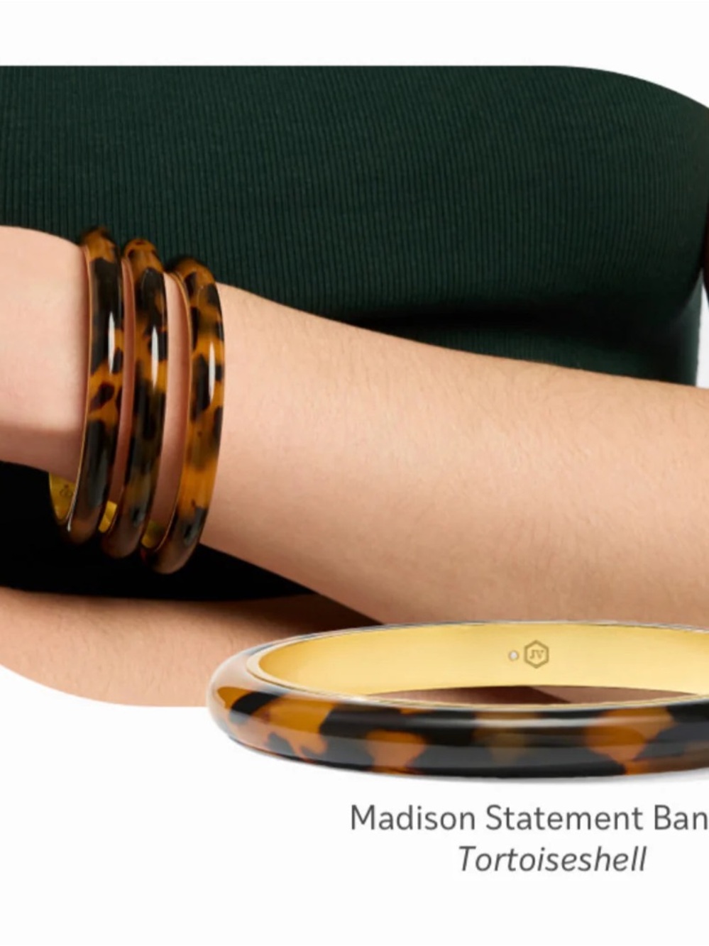 NWOT Julie Vos Madison Tortoiseshell Statement Bangles